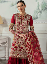 Crimson X Saira Shakira Embroidered Organza 3 Piece Unstitched Suit CSS24W D-07 ARTISAN STORY